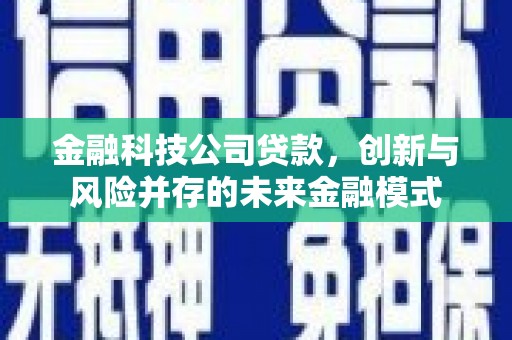 苏尼特右旗金融科技公司贷款，创新与风险并存的未来金融模式