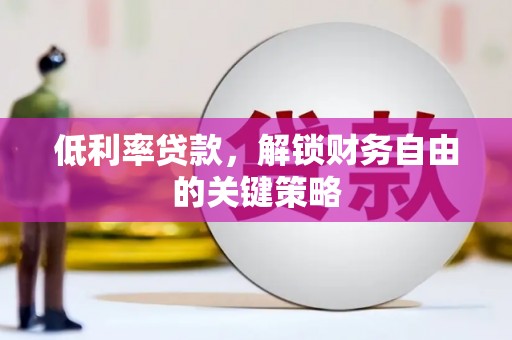 苏尼特右旗低利率贷款，解锁财务自由的关键策略