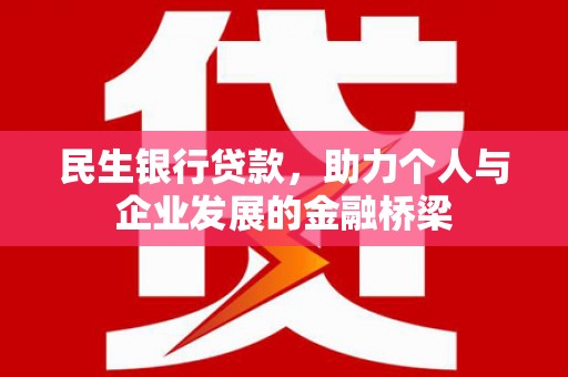 苏尼特右旗民生银行贷款，助力个人与企业发展的金融桥梁
