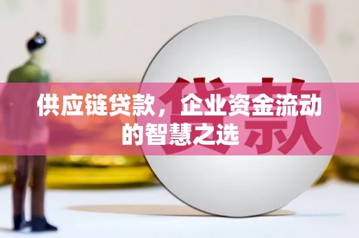 苏尼特右旗供应链贷款，企业资金流动的智慧之选