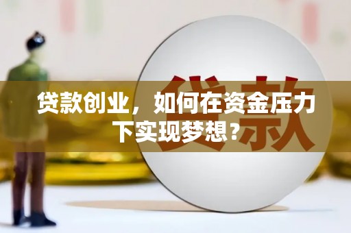 苏尼特右旗贷款创业，如何在资金压力下实现梦想？
