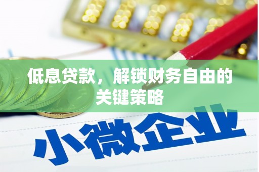 苏尼特右旗低息贷款，解锁财务自由的关键策略