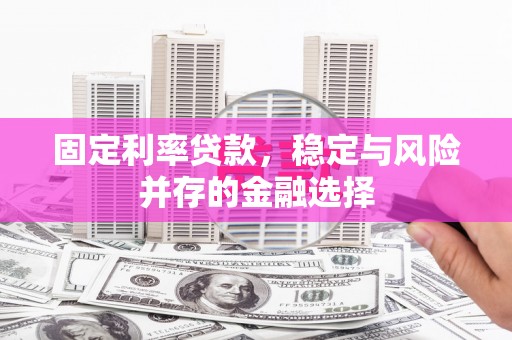 苏尼特右旗固定利率贷款，稳定与风险并存的金融选择