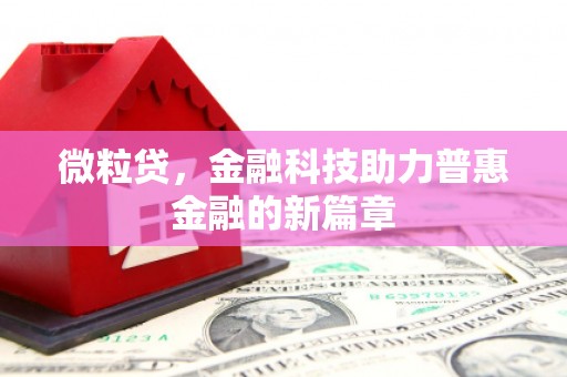 苏尼特右旗微粒贷，金融科技助力普惠金融的新篇章