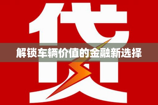 苏尼特右旗解锁车辆价值的金融新选择