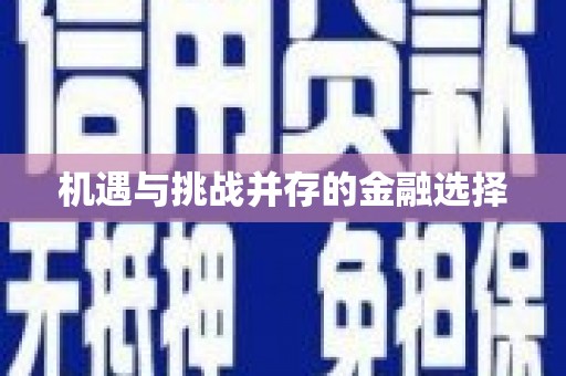 苏尼特右旗机遇与挑战并存的金融选择