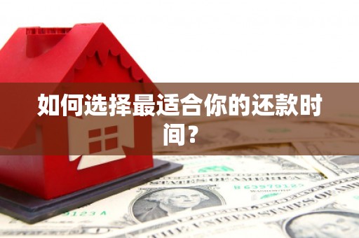 苏尼特右旗如何选择最适合你的还款时间？