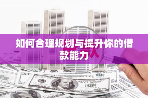 苏尼特右旗如何合理规划与提升你的借款能力