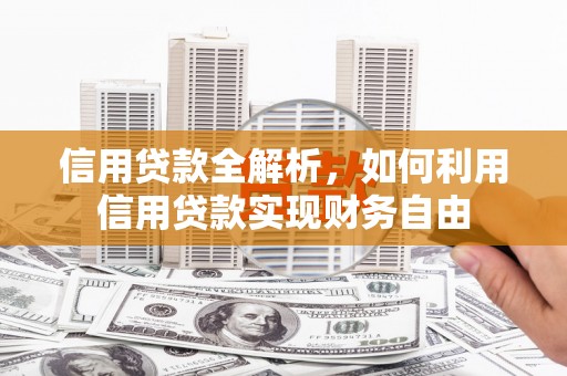 苏尼特右旗信用贷款全解析，如何利用信用贷款实现财务自由